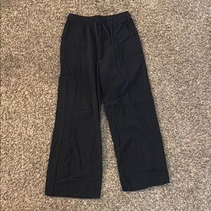 Black Linen Drawstring Pants